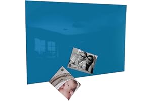 COLOURS MANUFAKTUR YOUR COLOUR YOUR LIFE Magnettafel Magnetwand (verschiedene Größen und Farben) inklusive 10 Magnete - Made in Germany (50 x 80 cm, blau)