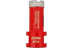SHDIATOOL Forets Diamant 20mm Trépans de Forage avec Filetage M14 pour Perçage à sec en Porcelaine Carrelage Granit Marbre