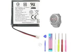 Aousavo 361-00098-00 Batterie de rechange compatible avec Garmin Fenix 5X Running avec kit de rechange