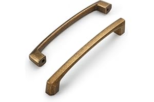Amerdeco 10 Stück Möbelgriffe vintage Antik Messing Griffe Möbel Schrankgriffe128mm Lochabstand Türgriffe küche Schubladengriffe küchengriffe Vintage Griffe für Bronze Küchenschränke