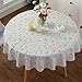 Produktbild YANLILIU Tischdecke Runde Tuch Pflanze BlumenModerne minimalistische Gartentisch Pad wasserdicht anti-heiß Anti-Öl, 003, Diameter 120cm