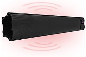 Klarstein Infrared Heater, 2400W Enclosed Electric Patio Heater, Smart WiFi App, Timer, LED Display, IP44 Terrace Outdoor Heater for Garden and Home, CO2-Free Energy Efficient Garden Heaters Outdoors