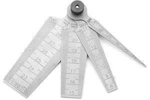 LIEBEWH 1 Set Fire Door Gap Gauge Stainless Steel Feeler Gauges 1-29mm Taper Gauge with Aperture Scale for Measuring Inner Diameter Hole Gap and Slot Size