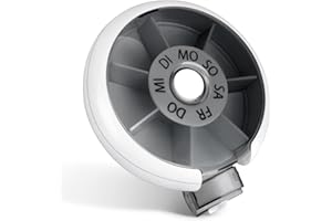 ‎OPRET Opret Deutsch Tablettenbox 7 Tage Klein, Pillendose Klein Medikamentenbox Tabletten Wochenbox Pillenbox Tablettendose für Unterwegs Rund Small Schwarz