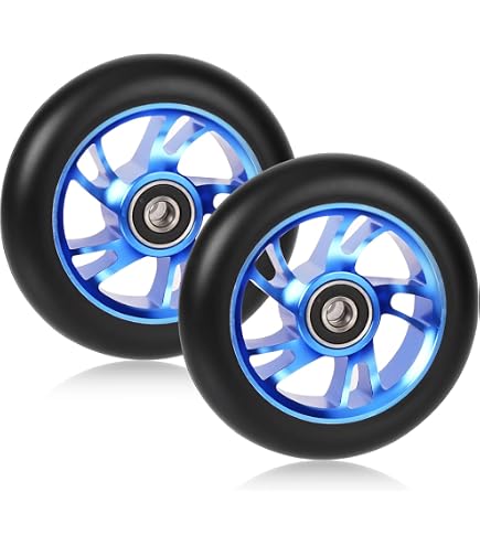 Roues De Trottinette 110 Mm - Paire Avec Roulements ABEC 9, Noyau Alliage, PVC/polyuréthane, Pour Razor/Apollo/Cox Swain, Freestyle