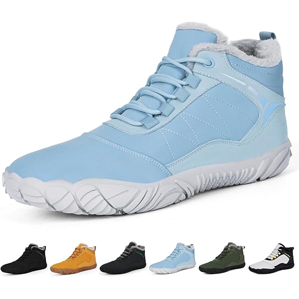 Mabove Blotevoetenschoenen, winterlaarzen voor dames en heren, trailschoenen, warm gevoerd, winterschoenen, sneeuwlaarzen, melkwit., 42 EU Breed