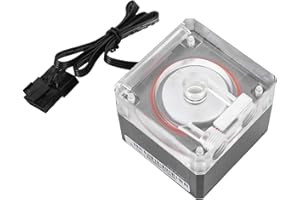 Cuifati PC Water Cooling,Water Cooling Pump, 3000RPM PC Water Cooling Integrated Mute Water Pump Support PWM Intelligent Control Speed 800L/H Flow 3.5 Meters Pump Head PC Pump Tank