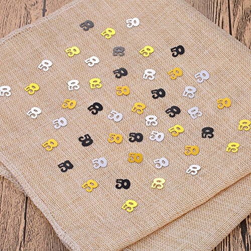 Outus 50 Number Konfetti Geburtstag Dekoration, Tisch Konfetti, 50 g/ 1,7 Unzen - 6