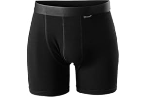 Merino Protect Bielizna z Wełny Merynosów Męskie Bokserki Odporne na Zapachy Odprowadzająca Wilgoć Warstwa Bazowa do Pieszych Wędrówek Długie Loty