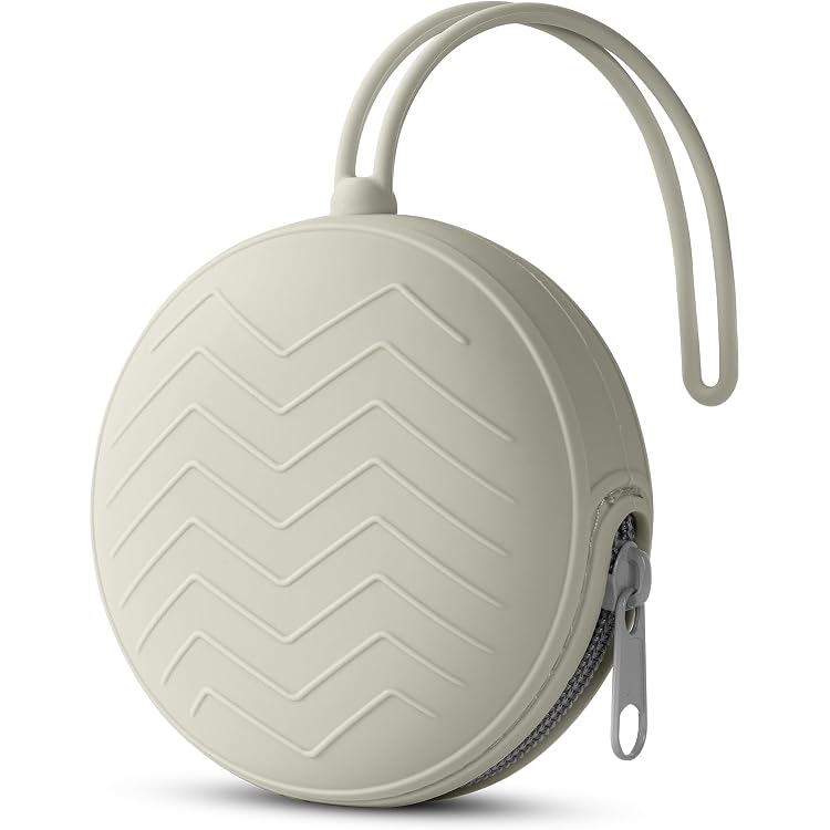 2 Boîtes à Tétine En Silicone Sans BPA - Étanches, Portables, Avec Cordon - Gris Et Rose - 8