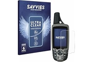 Savvies 6 Pack Screen Protector compatible with Garmin GPSMAP 60CSx Protection Film Clear