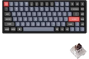 Keychron K2 Pro Tastiera meccanica personalizzata RGB senza fili e cablata con interruttore K Pro sostituibile a caldo, macro programmabile QMK/VIA,con layout 75% per Mac Windows Linux
