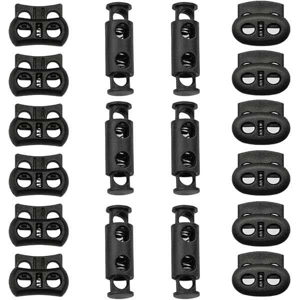 Lot De 30 Bloqueurs De Cordon En Plastique Avec Ressort Pour