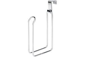 INTERDESIGN iDesign, Metalo, Reserva para rollo de papel higiénico para colocar sobre el tanque de descarga, Cromado