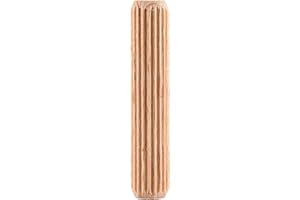 Trend Wooden Dowels, 10 x 50 mm, 200 Pack, Beechwood with Full-Length Glue Grooves, FSC Certified, DWL/10X50/200