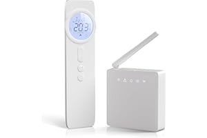 BEOK CONTROLS Termostato WiFi per Caldaia a Gas, Cronotermostato Programmabile Settimanale, Digitale Intelligente a Batteria, Compatibile con Alexa e Google Assistant - Controllo Tuya