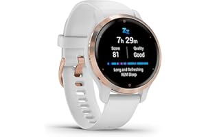 ‎GARMIN Garmin Venu 2S – schlanke GPS-Fitness-Smartwatch mit ultrascharfem 1,1“ AMOLED-Touchdisplay, Gesundheitsfunktionen, über 25 vorinstallierten Sport-Apps, Garmin Music & Garmin Pay (Generalüberholt)