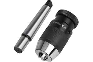 EFUTURETIME Portabrocas MT2, B16, 1-13mm, con Mandril Cónico MT2, Portabrocas sin Llave MK2 para Torno Taladradora Taladradora de Banco Taladros de Columna
