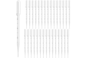 O5O2 3 ML pipette,pipette plastique,Pipettes de transfert en plastique,pipettes jetables de mesure,compte-gouttes jetables,pour Compte-Gouttes Utilisé en Laboratoire(30 pièces)