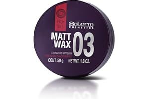 SALERM - Cera para el Pelo - Pro Line Matt Wax 03-50 ml - para Cabellos Cortos - Fijación Fuerte y Flexible - Larga Duración - Efecto Mate - Texturizador Cabello - Cuida e Hidrata - no Engrasa