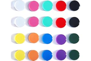 DUJEQM Aimant Puissant, 20Pcs 10 Couleurs Aimant Frigo | Aimants Tableau Magnétique | Mini Magnet Frigo | 10 Couleurs Petit Aimants Plat | Aimant Tableau Blanc Aiment pour École, Cuisine et Bureau