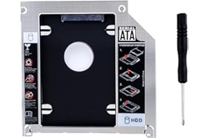 RGBS Hard Drive Caddy Tray 2nd HDD SSD Kit Compatible with 2.5" 9.5mm SATA HDD SSD 2nd HDD Adapter for Apple MacBook Pro Unibody 13 15 17 SuperDrive DVD Drive