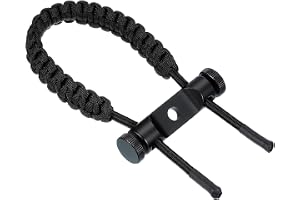 QUARKZMAN bågskytte båge handledsrem 15,75 tum 550 paracordband compound båge stabilisator & handledsrem båge stabilisator för bågjakt skytte svart 1 styck