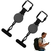 Retractable Mobile Anti-Theft Strap Pack 2 with Carabiner and Anti-fall | Portable Safety Anti-lost Lanyard Universal Mobile