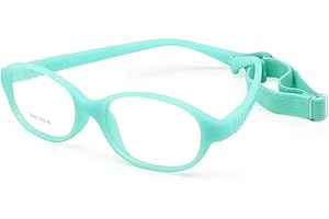EnzoDate Garçon Lunettes Cadre Avec Taille De Sangle 50/16 Monobloc Sans Vis Sécurisé, Bendable, Girls Flexible Lunettes pour filles à partir de 9