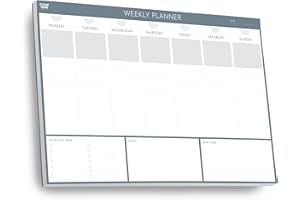 Weekly Planner Desk Pad by Clear Mind Concepts® - 52 Undated A4 Tear-Off Sheets - 120gsm Quality Paper - Boost Your Productivity & Organisation