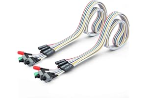 56Tiankoou 2Pcs 4 en 1 PC Puissance Interrupteur Reset Disque Dur Cable LED Fil Kit de Montage pour Ordinateur