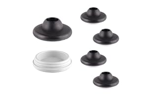 WAGNER DESIGN YOURSELF WAGNER QuickClick® Scivoli per sedie e mobili per clip su I Set da 4x base + 4x inserti intercambiabili - plastico HYPER - Ø 30 per sedie Vitra DSR DAR DKR - Made in DE - 16780100