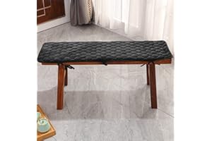 EN AyuL 2/3 Seater Bench Cushion Pads,Flannel Long Chair Seat Cushions Soft Bench Seat Cushion Pad for Garden Patio Home Indoor Outdoor (60x30cm,Black)