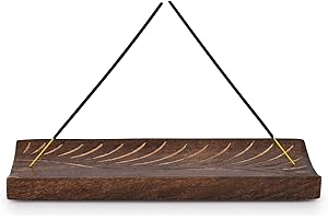 Kaizen Casa Bruciatore di incenso in legno per bastoncini di incenso, portacenere, portacandela, accessorio decorativo per la casa e regalo di inaugurazione