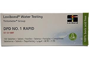 Lovibond - DPD No.1 Rapid Dissolve Tablets | Chlorine Testing for Pools & Spas | Visual & Comparator Use | Essential Water Analysis | 100 Pack | Compatible with Palintest Kits
