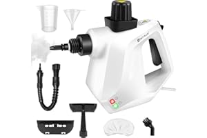 LUCN 3800W High Pressure Steam Cleaner Cleaning Car Machine IPX4 Steamer with 2.5m Power Cord Steam Gun with 7 Accessory Kit for Multi-Surface Stain Removal of Sofa Kitchen Tile Window Curtains Carpets