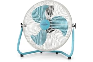 Orbegozo PW 1546 - Ventilador industrial Power Fan, 3 velocidades, aspas metálicas, asa de transporte, 130 W, azul y blanco