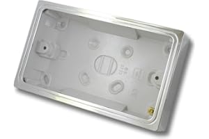 Varilight - 2 Gang Patress Wall Box (for surface mounting) Chrome Effect Finish - YBDC