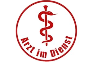 RITTER MEDIENDESIGN Aufkleber Arzt im Dienst Autoaufkleber Ø 8cm Sticker Waschstrassenfest UV-Beständig Premium Edition