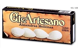 El Artesano - Amandes farcies 100g, délicieuse crème au chocolat ou au nougat, combinaison parfaite de croquant et de crémeux, en-cas artisanal idéal à partager ou à déguster à tout moment