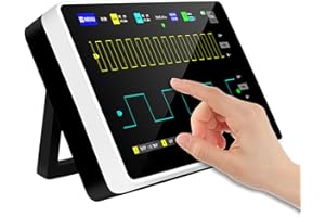 SURLABA Osciloscopio Digital Tableta, Oscilloscope Pantalla Táctil 100Mhz Bandwidth & 2 Canales, 1GSa/s Sampling Rate, 240kbit Memory Depth, Trigger Mode Auto/Nomal/Single para Bricolaje, Reparación Coches
