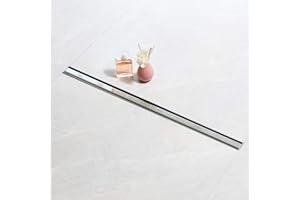 SANITEMODAR Sanite Modar Canaleta de Ducha de Sifón 360° con dispositivo desodorante y filtro de pelo, Canal de Drenaje de 90cm…