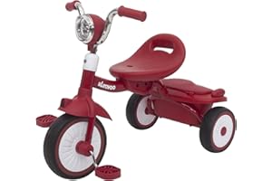 UBRAVOO Bebés Triciclo Plegable, con Pedales, Luces Geniales, Ruedas Duraderas y Asiento Cómodo. Triciclo para Niñas y Niños de 1 a 5 Años (Rojo)