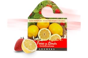 Pack de 6 Sachet Ambientador para tu Hogar - Ideales para Perfumar tu Armario y Ropa - Colgador de Aroma de Alta Intensidad y Larga Duración - Olor a Fresa y Limón - Aromers