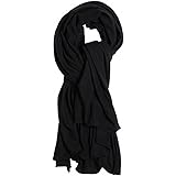 Vanilla ScarfWomen's Linen Summer Stole (Black)
