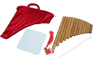 Okuyonic Flute de Pan Instrument, Flûte de Pan Traditionnelle Chinoise avec Outils de Nettoyage pour la Pratique (Main droite)