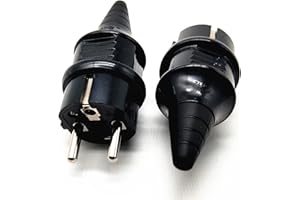 Basetousual 2 Piezas Enchufe Macho,Enchufe Macho Exterior, Clavija Macho, Ampliamente Utilizado en El Hogar Diario