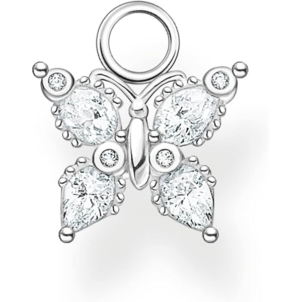 Orecchini Singoli Thomas Sabo Con Pietre Bianche E Conchiglia - Argento 925 E Zirconia
