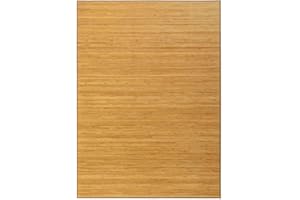 LOLAhome Alfombra de bambú Marrón Claro de 180x250 cm, Antideslizante, Anti Manchas, Resistente a la Humedad, para Salón, Dormitorio, Cocina, Baño, Pasillo, Garaje