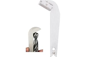 PLYISTY Jauge D'angle de Foret à 118 Degrés, Jauge D'affûtage de Foret en Acier Inoxydable, Outils D'affûtage de Foret D'angle